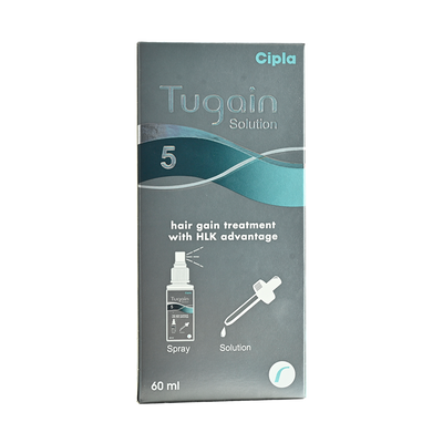 Tugain 5% Minoxidil Topical Solution for Men.